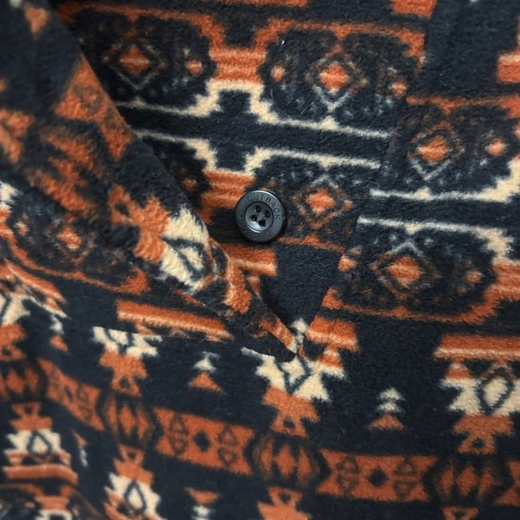 Men's Geometric Pattern Jacket in Black and Orange - Picture 7 of 9